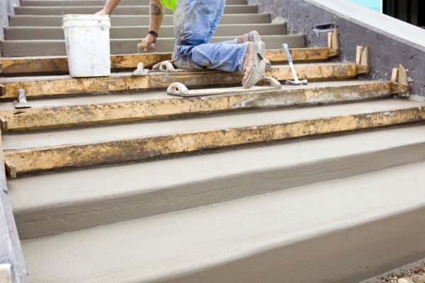 Concrete Steps Pouring in Garner