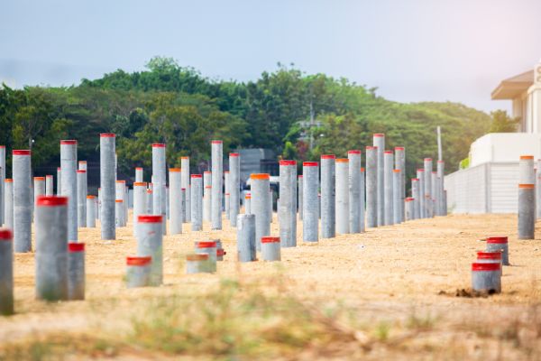 Concrete Pile Installation in Garner