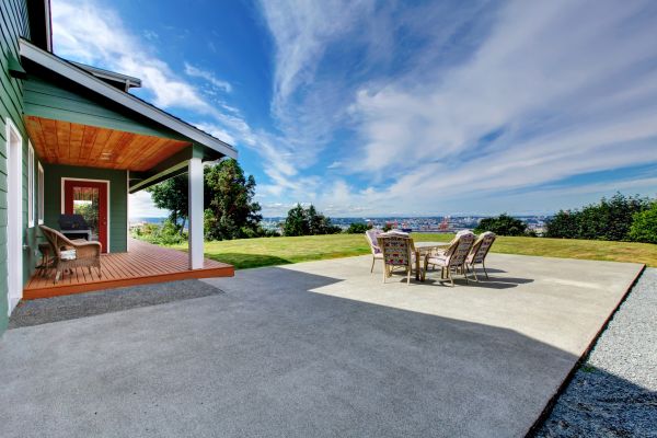 Backyard Concrete Paving in Garner